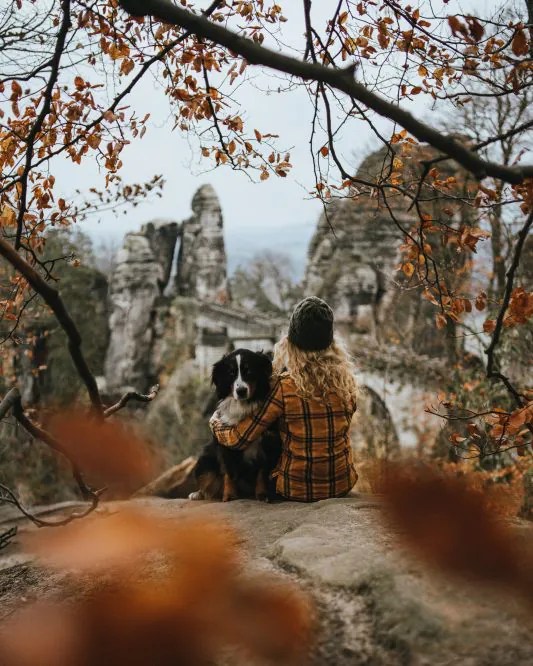 Wandern mit Hund Raus in die Natur Elbsandsteingebirge / Sächsische