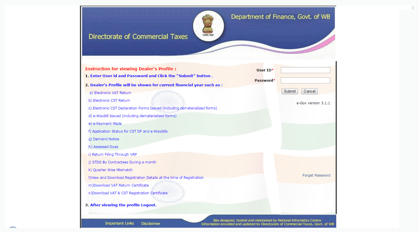 West Bengal VAT Dealers GST Migration Procedure in India