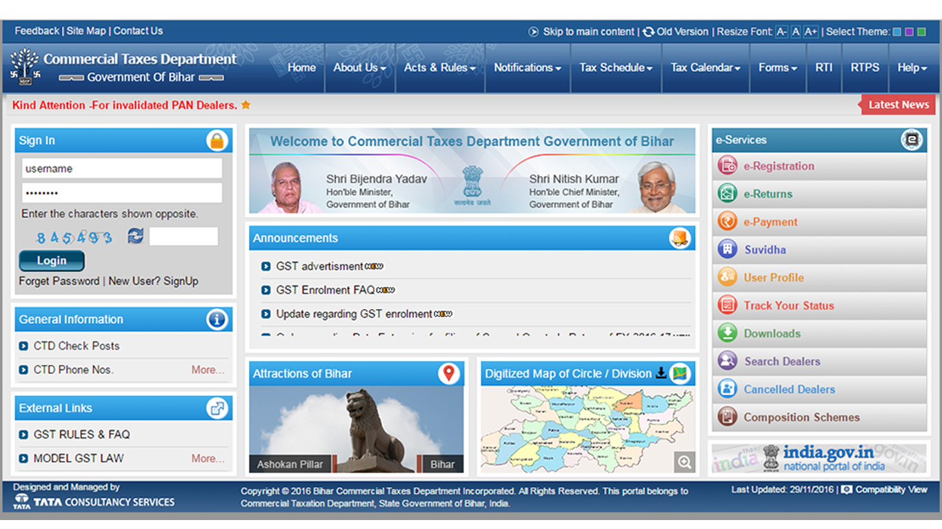 Process of GST Migration for Bihar VAT Dealers