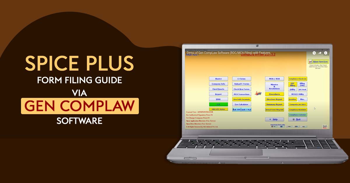 Easy Process to File SPICe+ Form Via Gen Complaw Software
