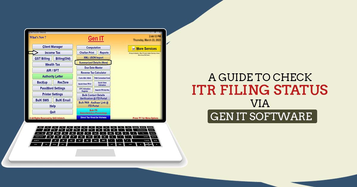 How Can I Check ITR Filing Status Through Gen IT Software