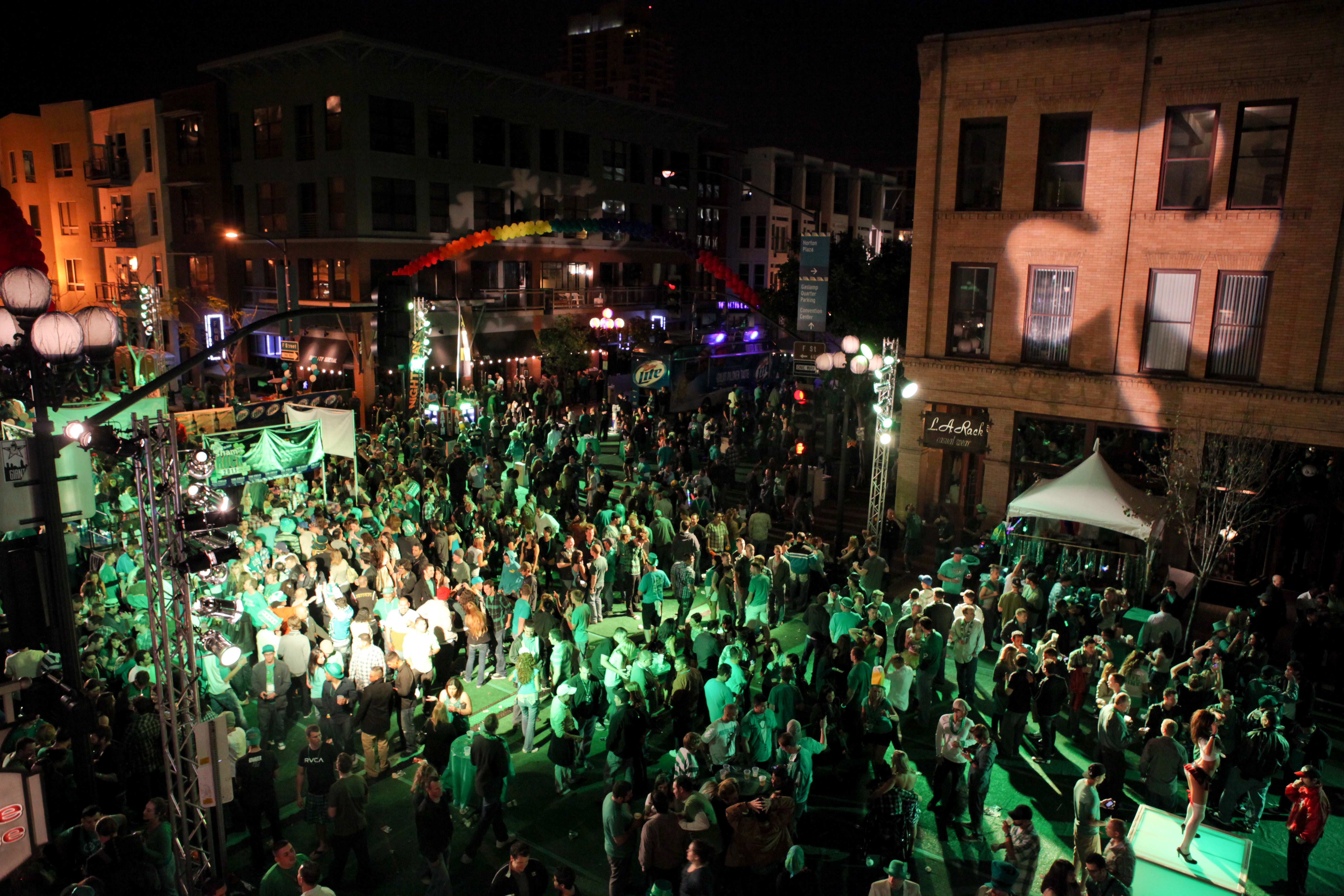 Green ShamRock Sea in the Gaslamp Quarter San Diego Travel Blog