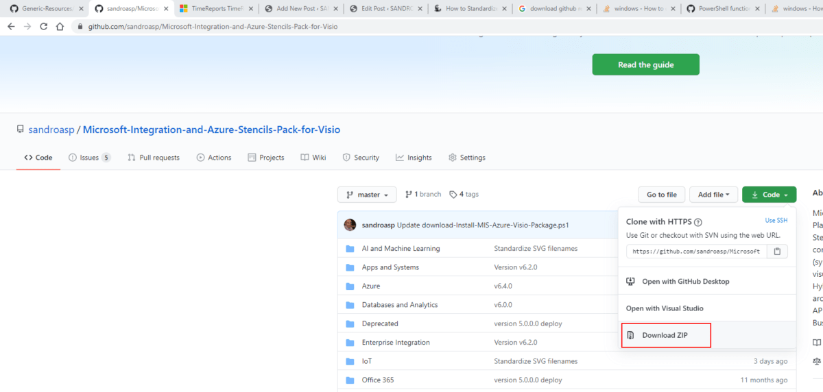 How to download a GitHub Repository using PowerShell SANDRO PEREIRA BIZTALK BLOG