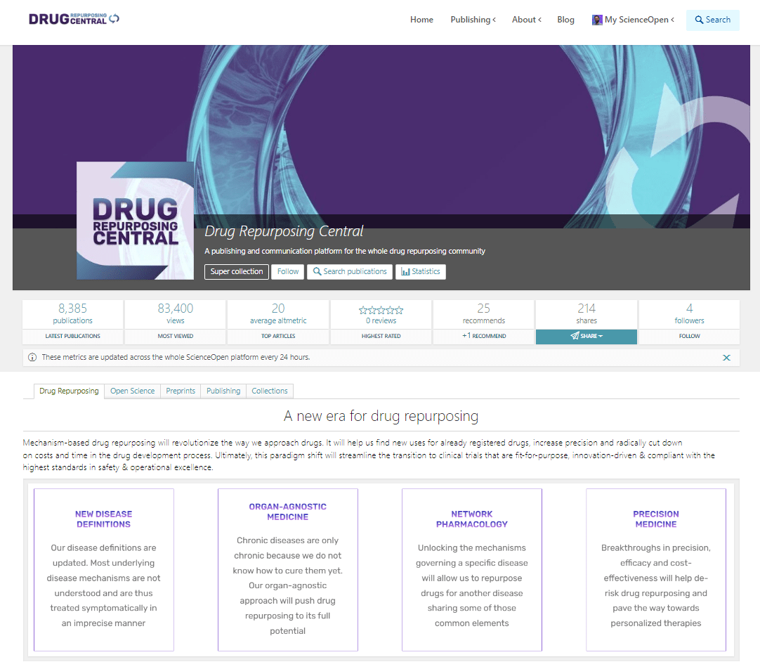 Introducing Drug Repurposing Central ScienceOpen Blog
