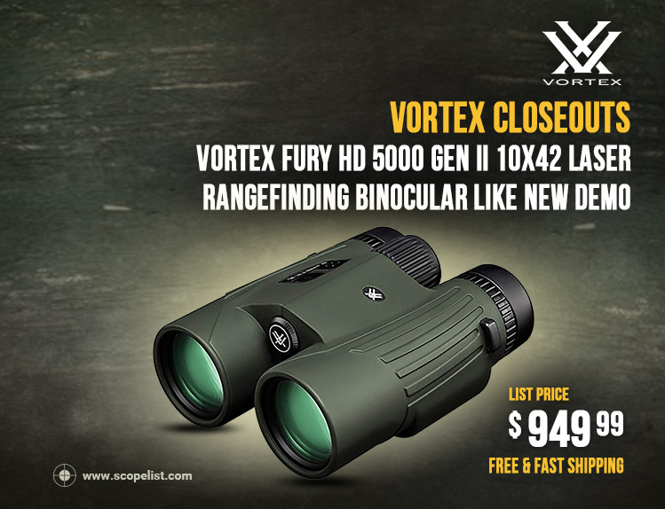 Vortex Fury HD 5000 Gen II 10x42 Like New Demo Free & Fast Shipping