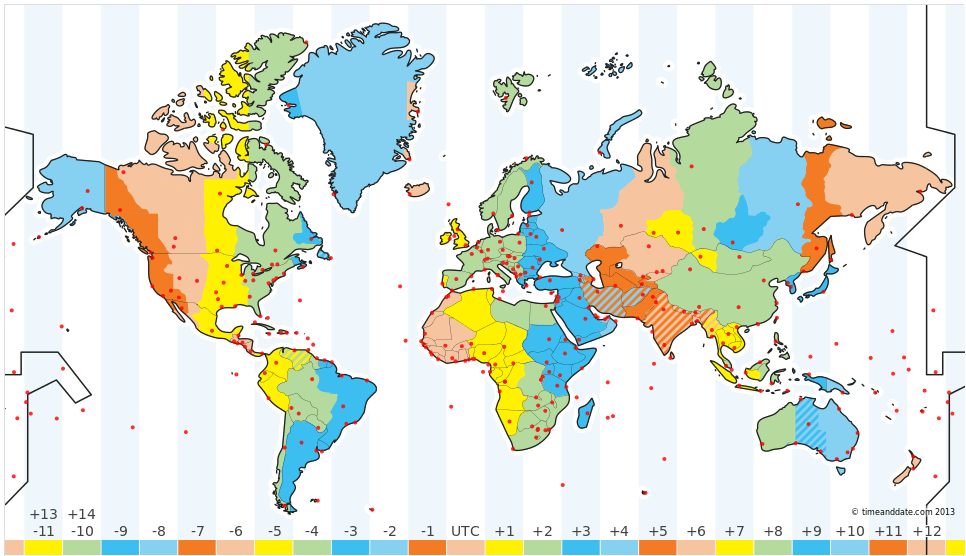 World Time And Date Map Time Zones SendRecurring Blog