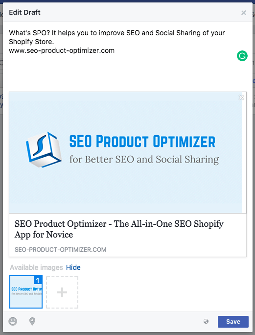 Facebook has blocked editing of link preview image and what it means