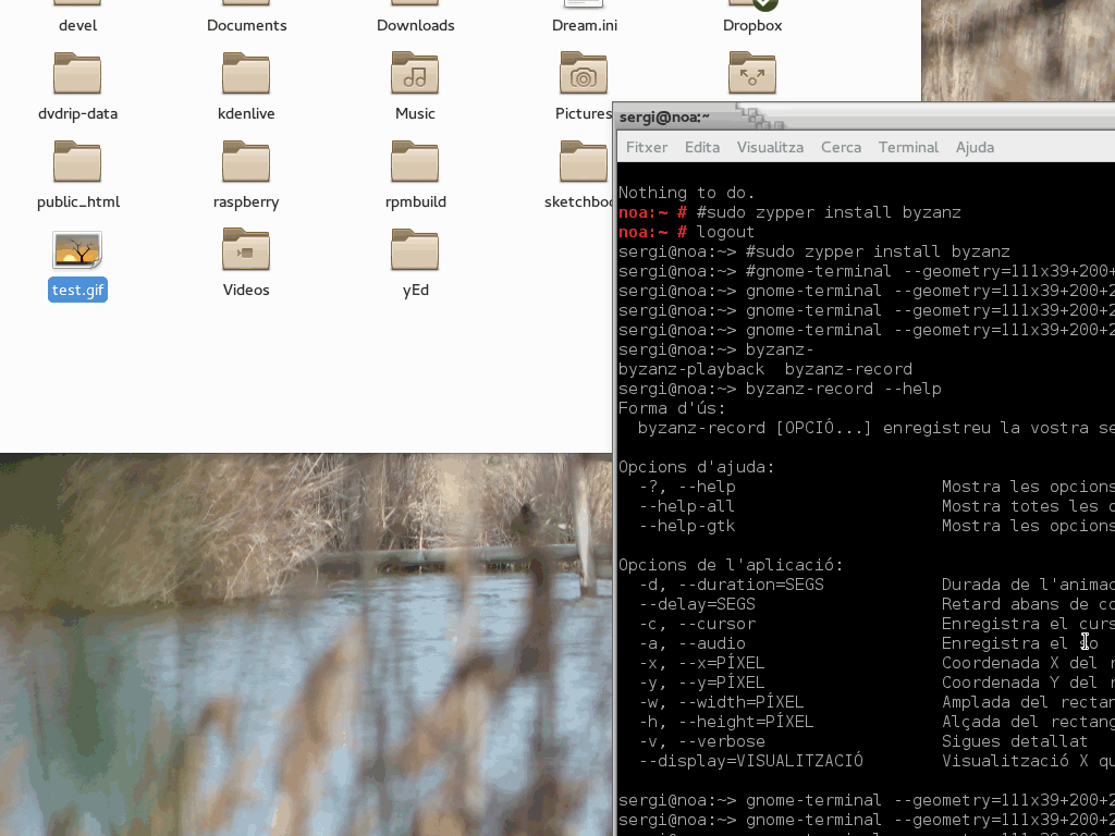GIF ScreenCast amb Gnome i Byzanz Sergi Coll i Síria
