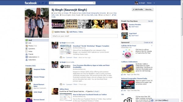 10 Screenshots of the Old Facebook Designs