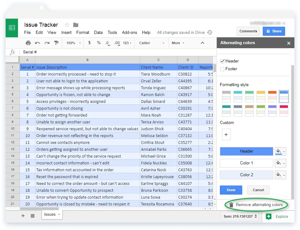 How to create an alternated colors list in Google Sheets Sheetgo Blog