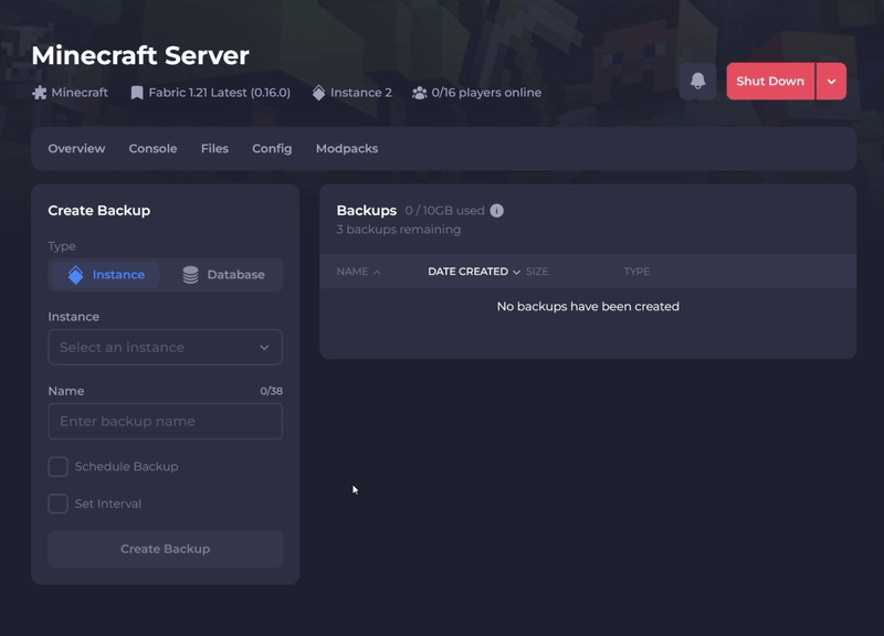 New Shockbyte Control Panel: Now Available For Minecraft Servers!