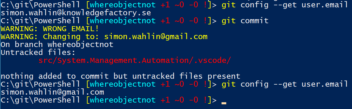 Wrong email in git? Git hook to the rescue! Simon Wahlin