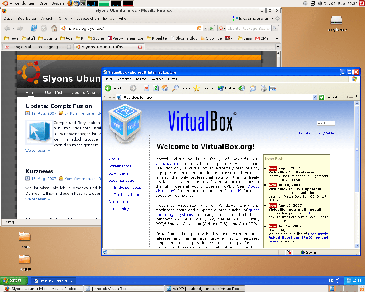 VirtualBox SeamlessMode SlyBlog