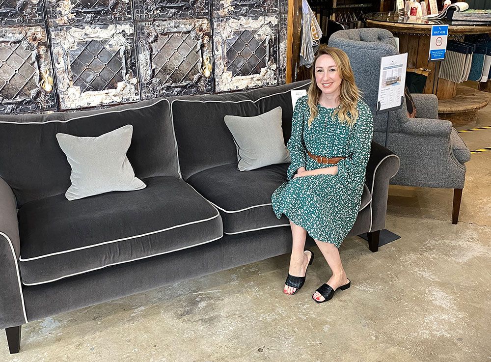 Designing the perfect bespoke sofa at our Manchester showroom Sofas