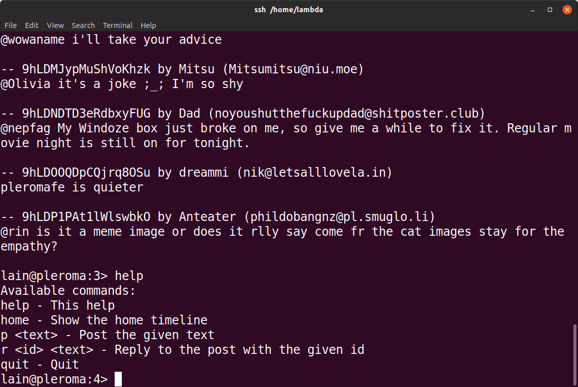 Fighting the Bloat! SSH Support in Pleroma Lainblog