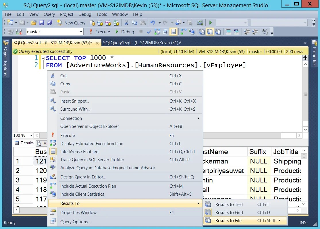 SQL SERVER Converting Standard SSMS File Results to Delimited Notes