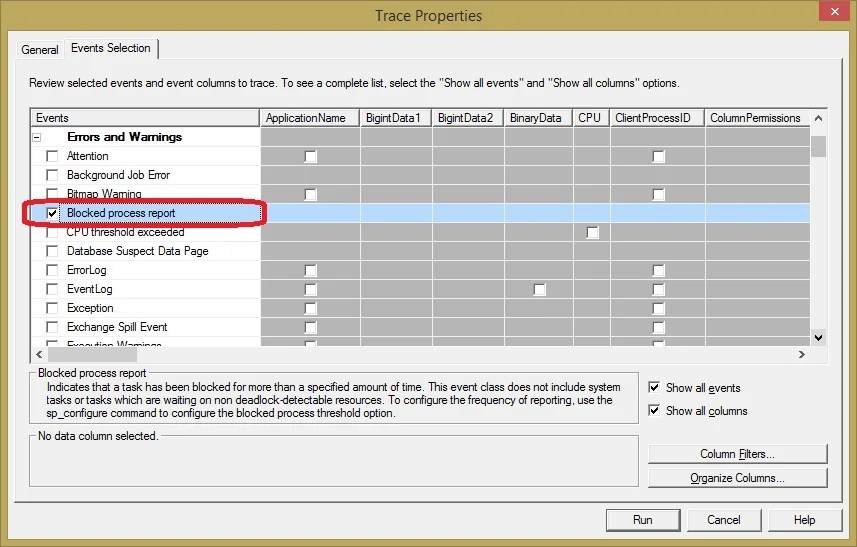 SQL SERVER Find Blocking Using Blocked Process Threshold SQL