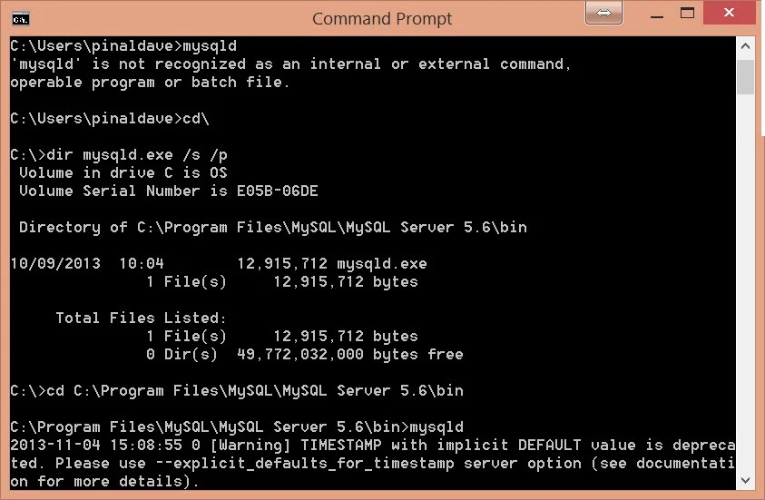 MySQL How to Find mysqld.exe with Command Prompt Fix 'mysql' is