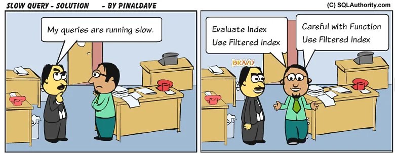 SQL SERVER Comic Slow Query SQL Joke SQL Authority with Pinal Dave