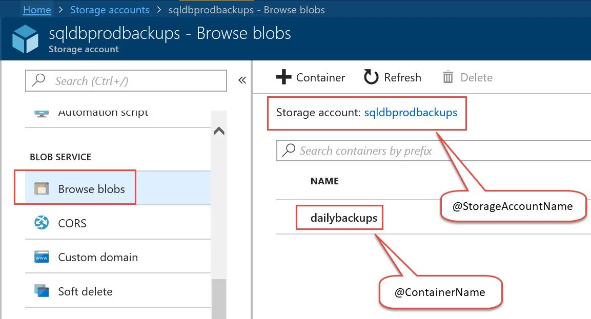 SQL SERVER Backup to URL Script to Generate Credential and Backup