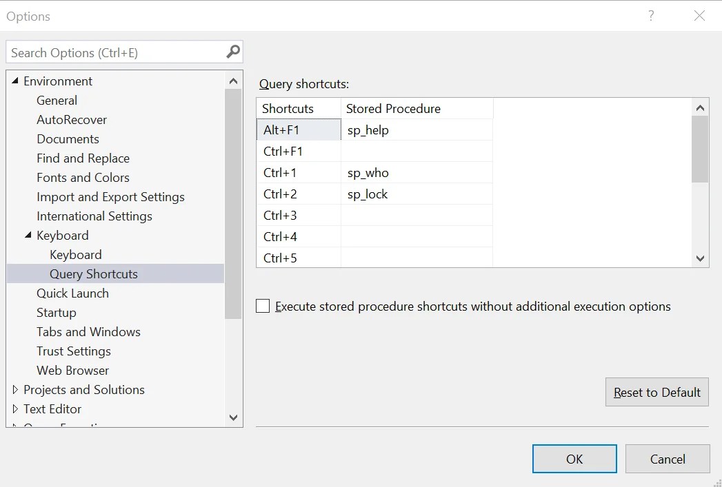 SQL SERVER Configurable KeyBoard Query Shortcuts for SSMS SQL