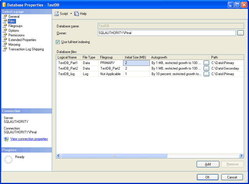 SQL SERVER 2005 Database Table Partitioning Tutorial How to