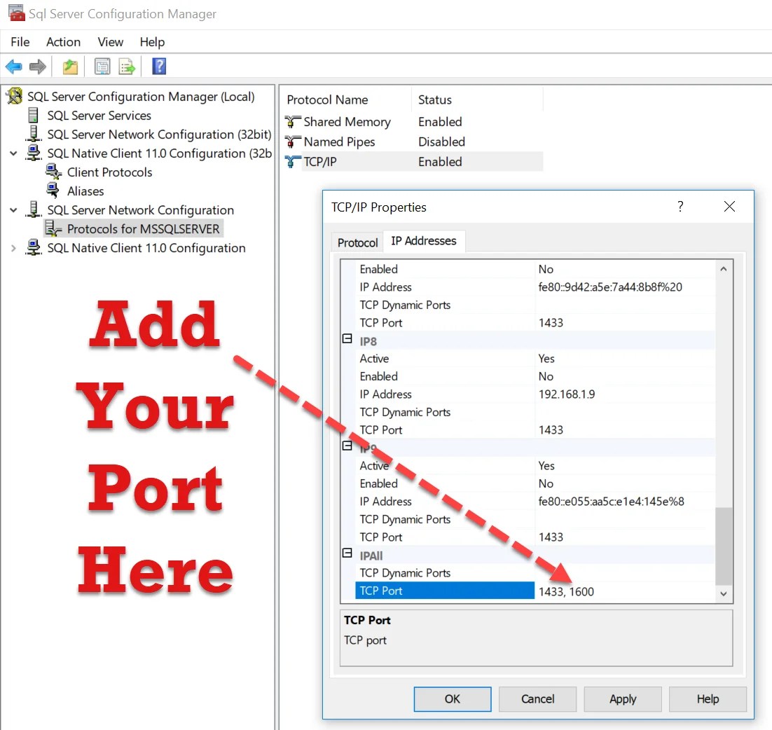 SQL SERVER How to Listen on Multiple TCP Ports in SQL Server? SQL