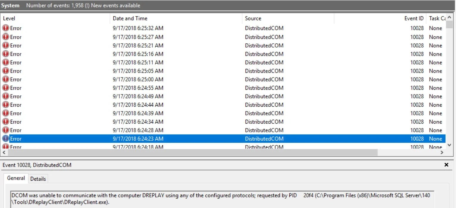 SQL SERVER Event ID 10028 SQL Server Distributed Replay Client was Unable to