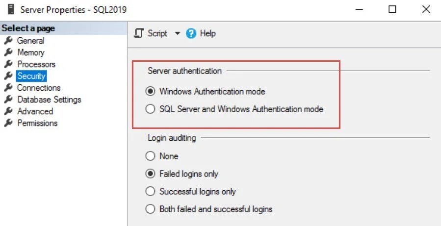 SQL SERVER How to Change Authentication Mode Using TSQL Query SQL