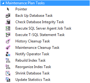 Maintenance Plan tasks