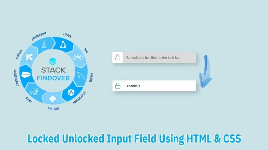 Locked Unlocked Input Field Using HTML & CSS Stackfindover