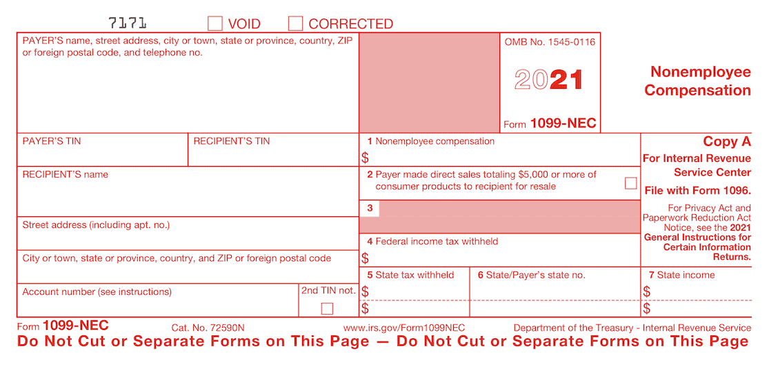 Irs Form 1096 Nec 2020 IRSAUS