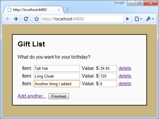Validating a variable length list, MVC 2style
