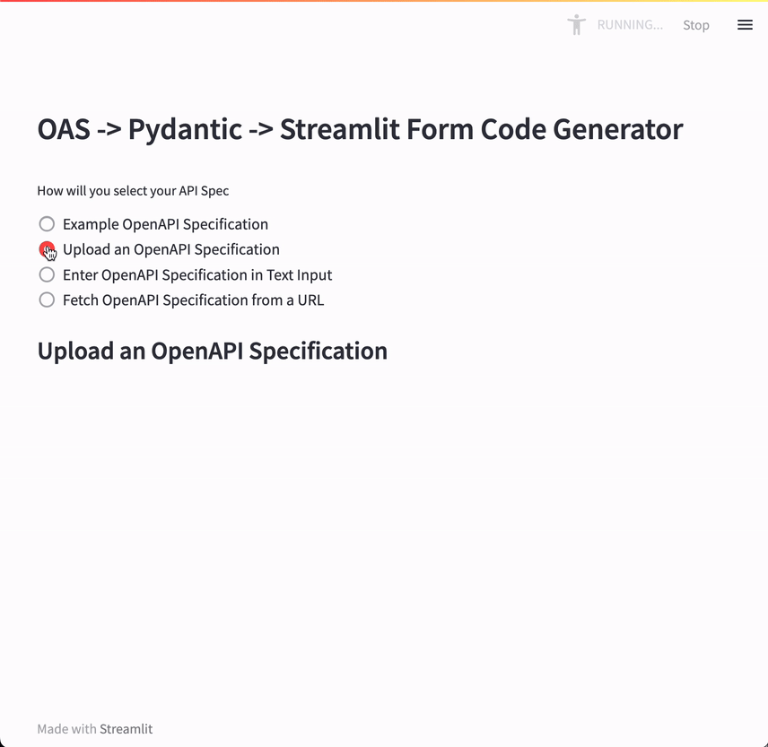 Build a Streamlit Form Generator app to avoid writing code by hand