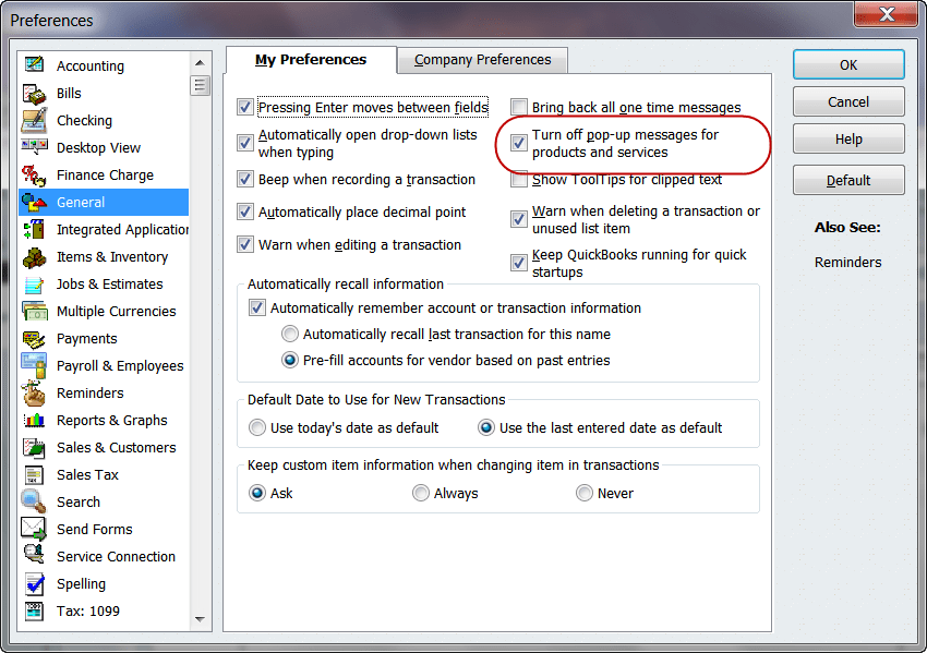 QuickBooks TipTurning Off Popup Ads, Live Community & more