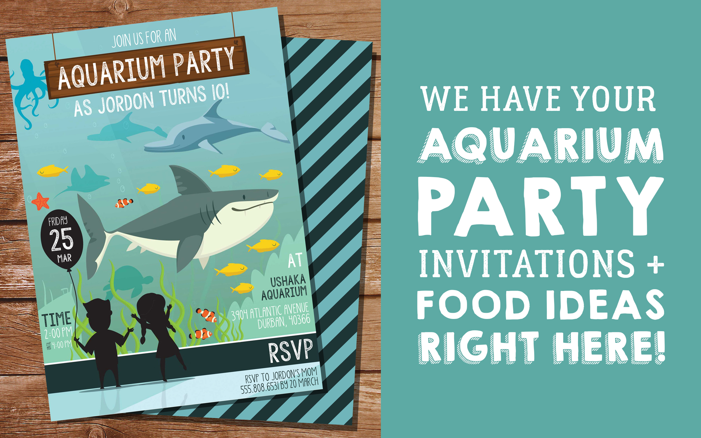The Perfect Invitations For An Aquarium Party Sunshine Parties