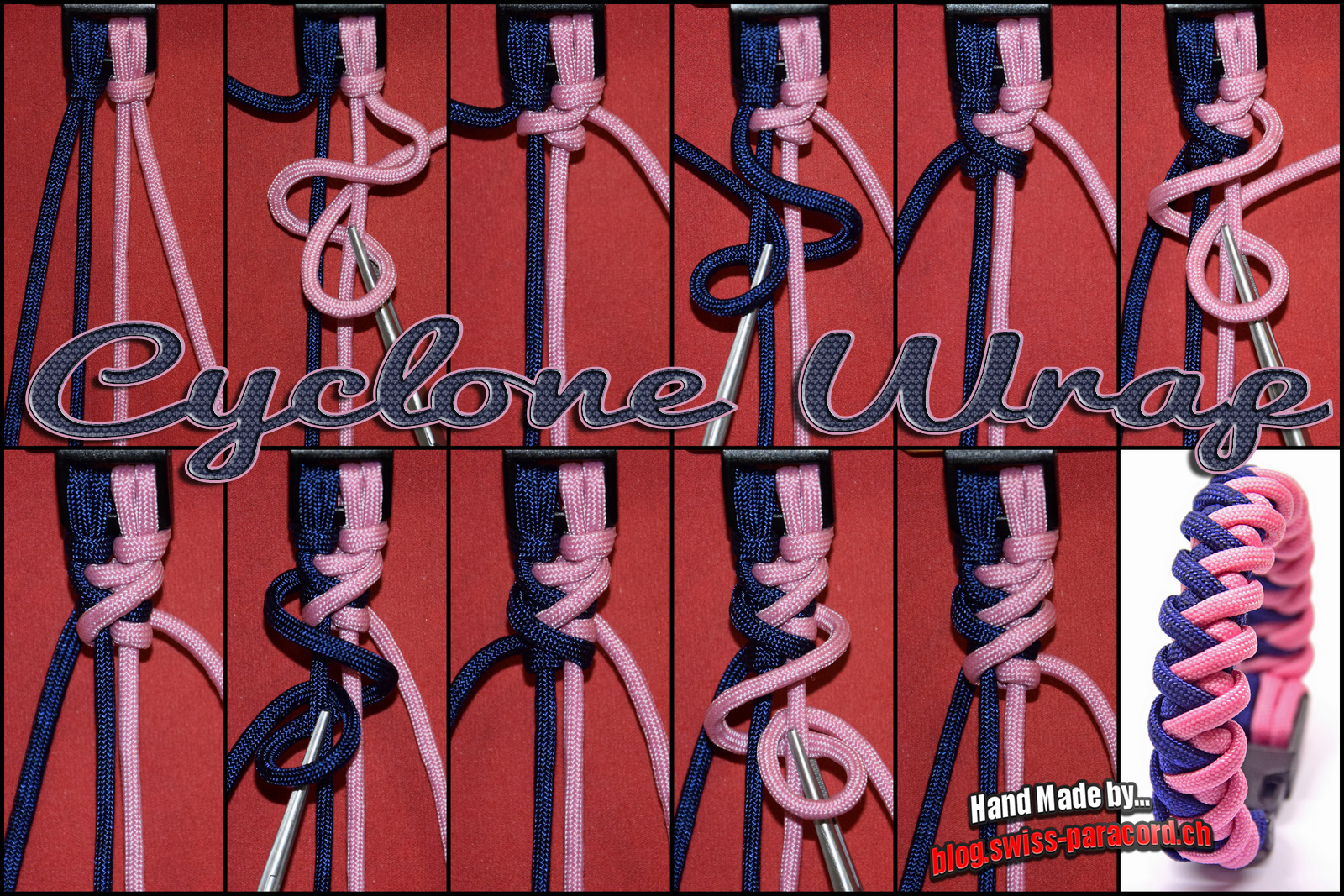 Paracord armbänder werden auf der ganzen welt als eine persönliche und modische erklärung getragen. Cyclone Wrap Tutorial Swiss Paracord Gmbh