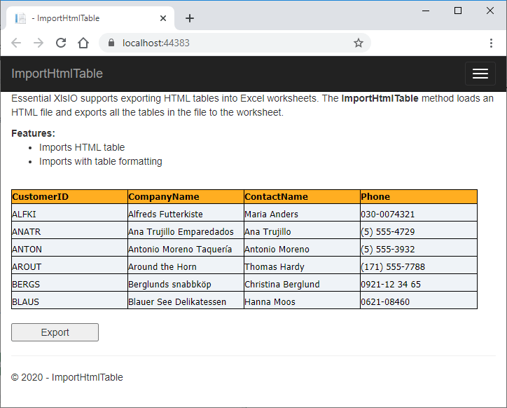 Easy Steps to Export HTML Tables to an Excel Worksheet in