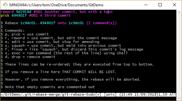 Making a hash of things using s in git commit messages Tom Wrights