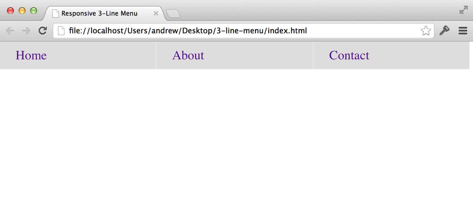 How to Build a Three Line Menu for a Responsive site in jQuery
