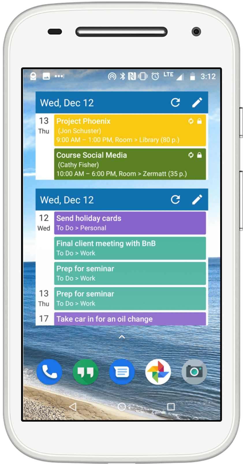 New Widget for the Android App Now Available Teamup
