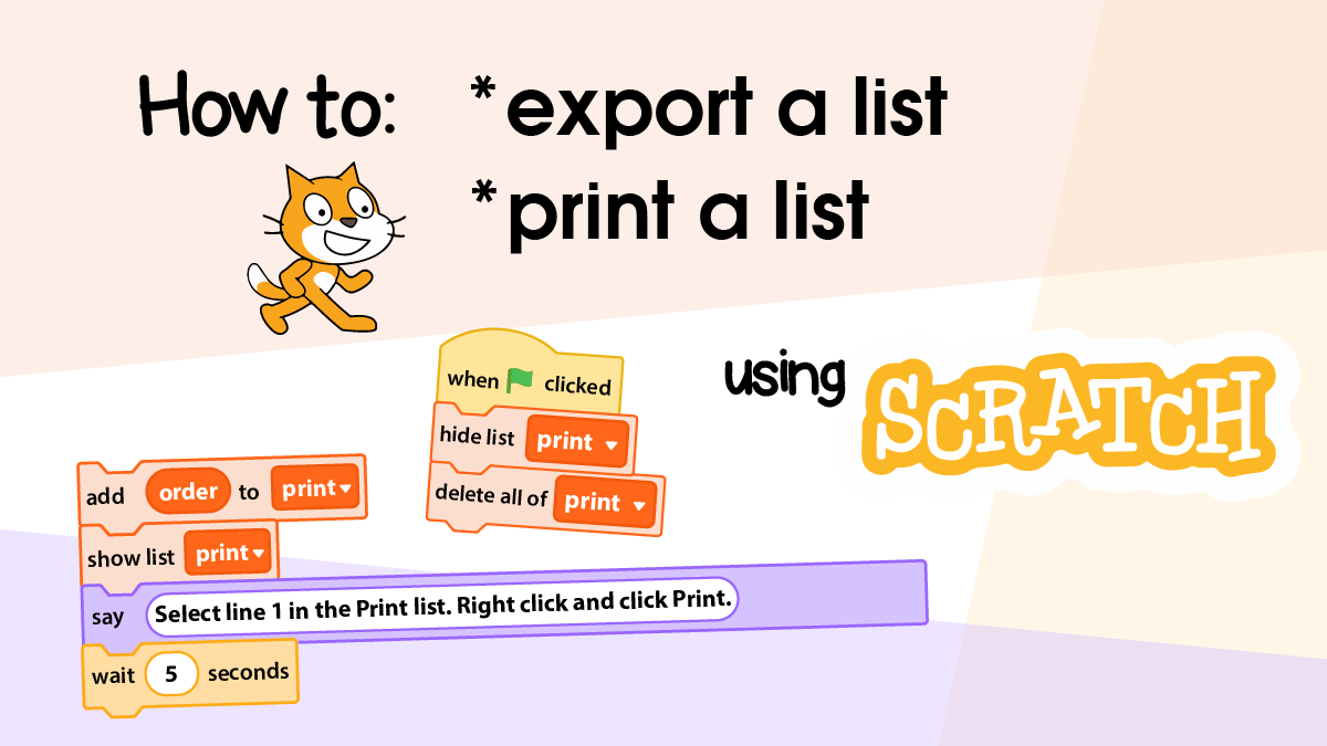 How to Export and Print a List in Scratch TechnoKids Blog