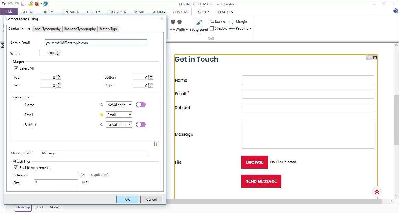 WordPress Contact Form Add in Three Steps TemplateToaster Blog