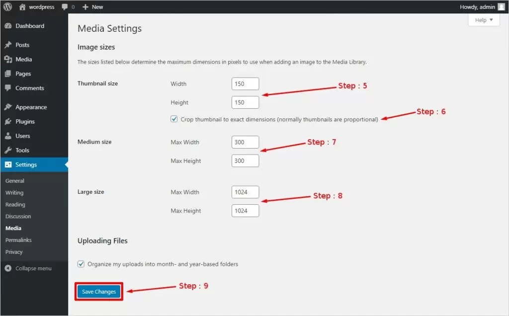 WordPress Media Settings Beginners Guide TemplateToaster Blog