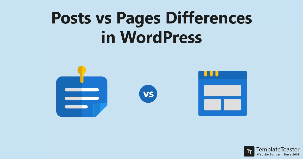 Posts vs Pages Differences in WordPress TemplateToaster Blog