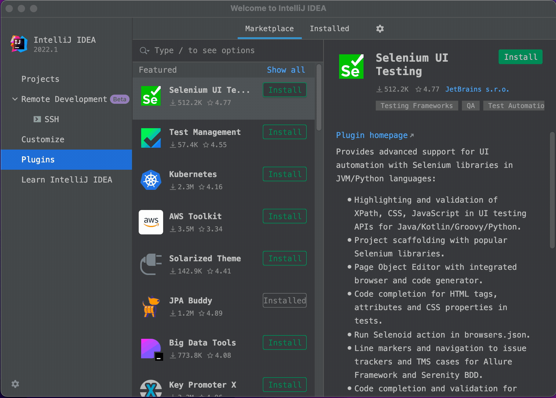 Create a Spring Boot project from IntelliJ