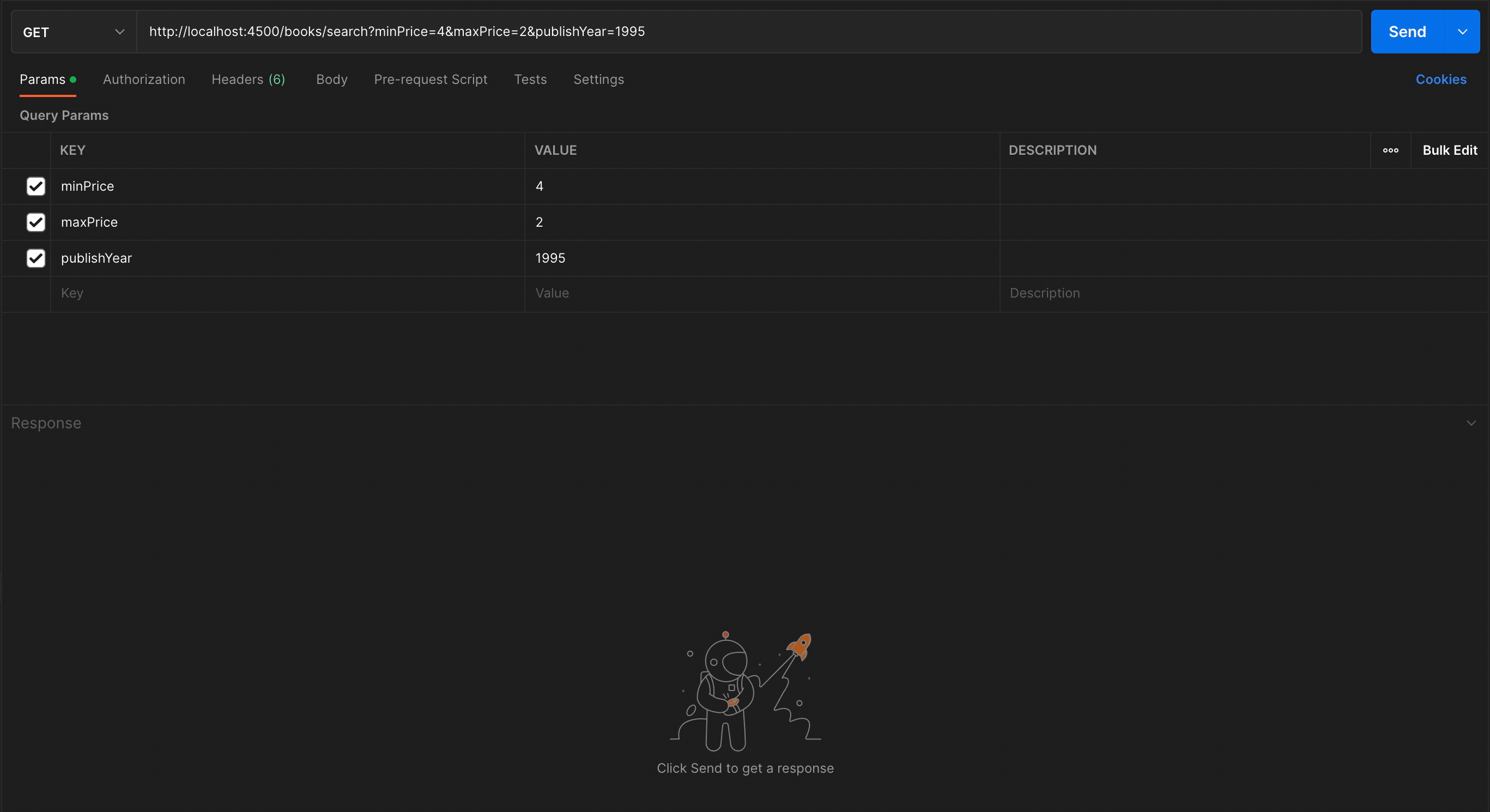 Validate request body and parameter in a Node.js Express API