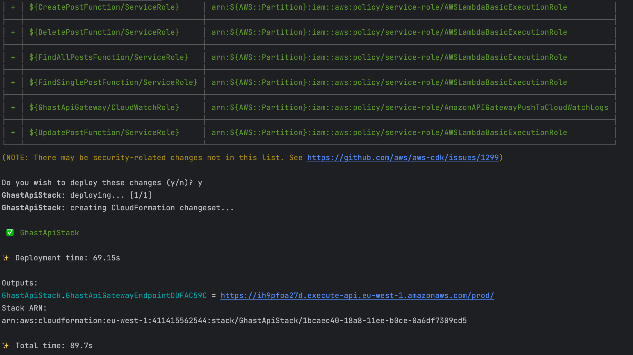 Create a REST API with AWS Lamda & API Gateway using AWS CDK