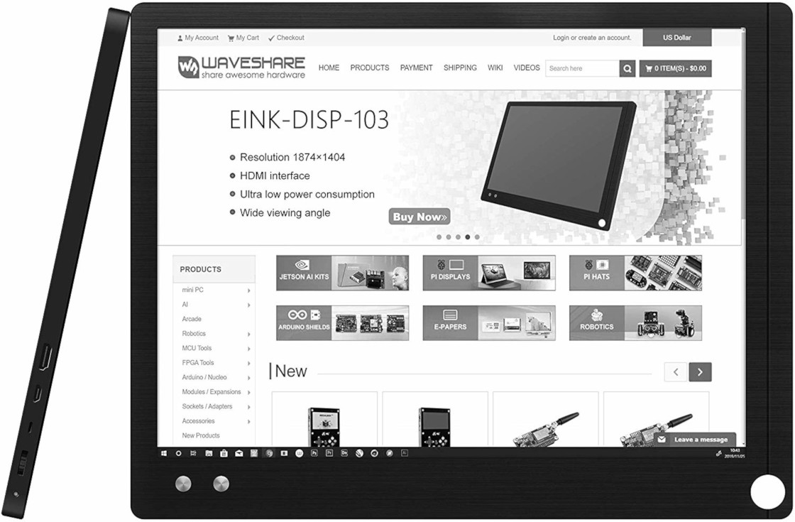 New 10.3″ Waveshare E Ink Monitor Released for 539 (Video) The eBook