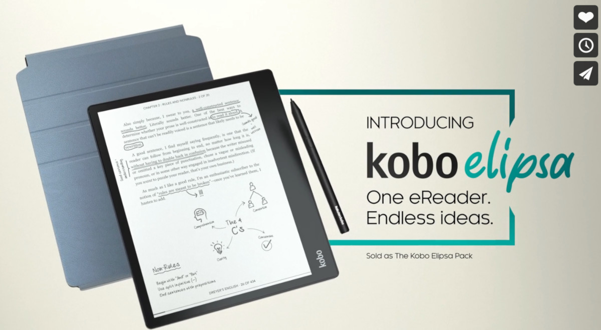 New Kobo Elipsa Revealed with 10.3″ E Ink Screen and Stylus The eBook